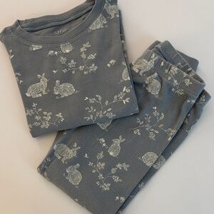 Carter's Gray Bunny Print Pajama Set